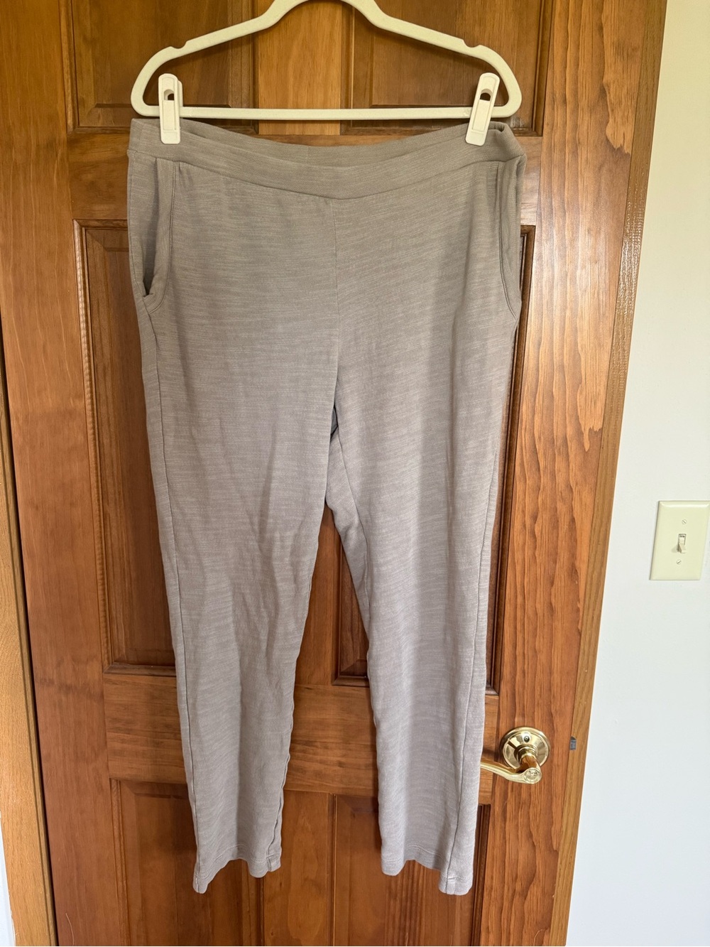 J Jill Pure Jill Comfort Stretch Pull-On Pants — Light Tan M 100% Cotton